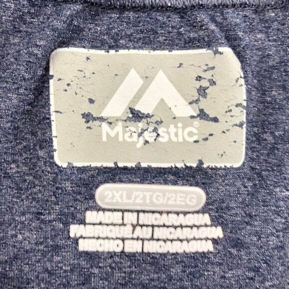 Yankees T-Shirt 2XL Heather Navy Short Sleeve Graphic Tee - Picture 3 of 13